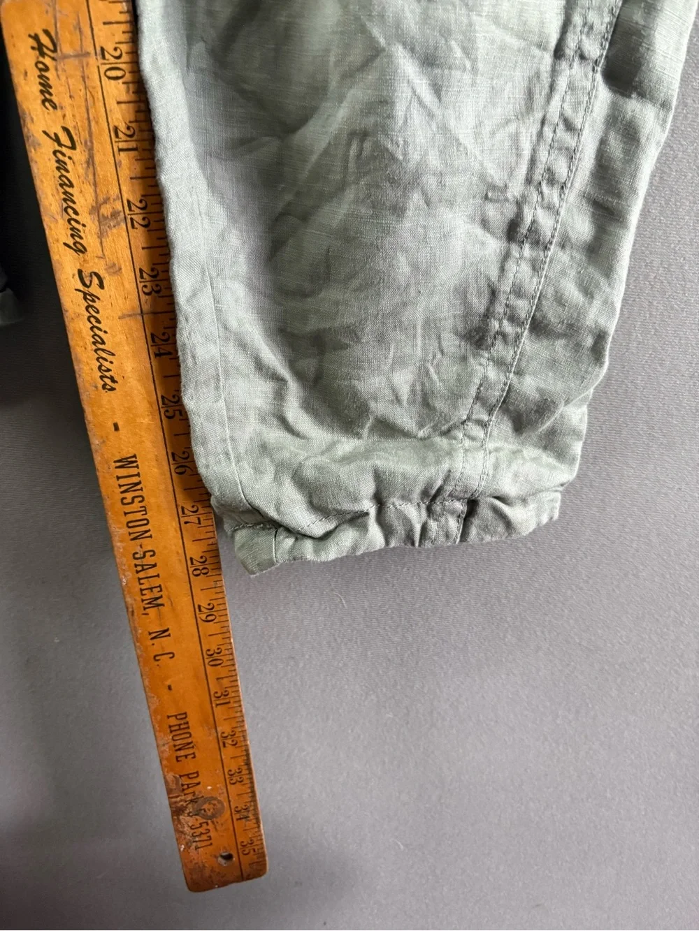 Everlane Women Drawstring Pant Linen Size Small Green Olive Summer Vacation